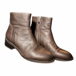 Franco Sarto Benny gray leather ankle boot